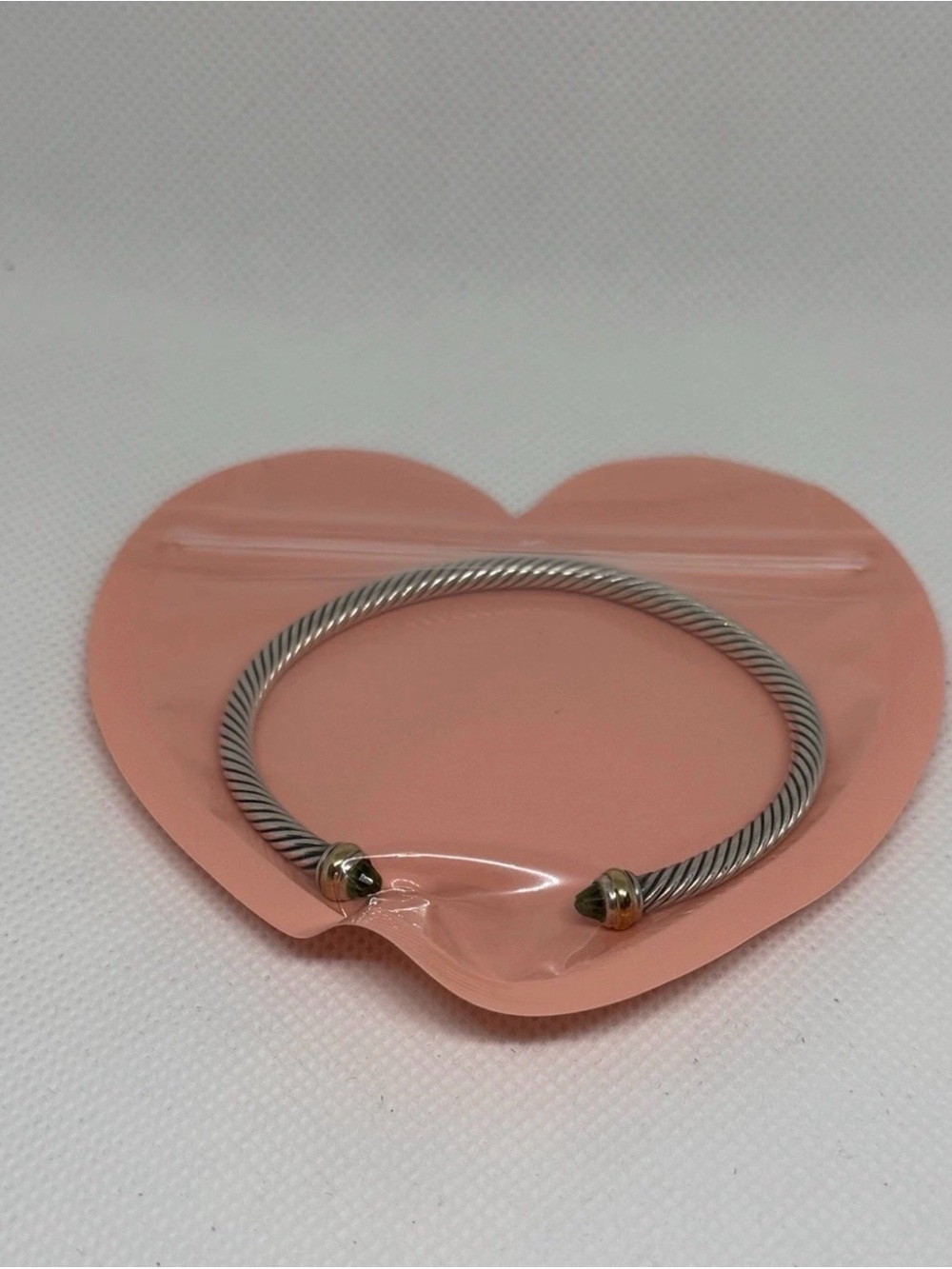 David Yurman Cable Classic 4mm Peridot 14k Gold Sterling Bracelet M READ - Picture 10 of 16